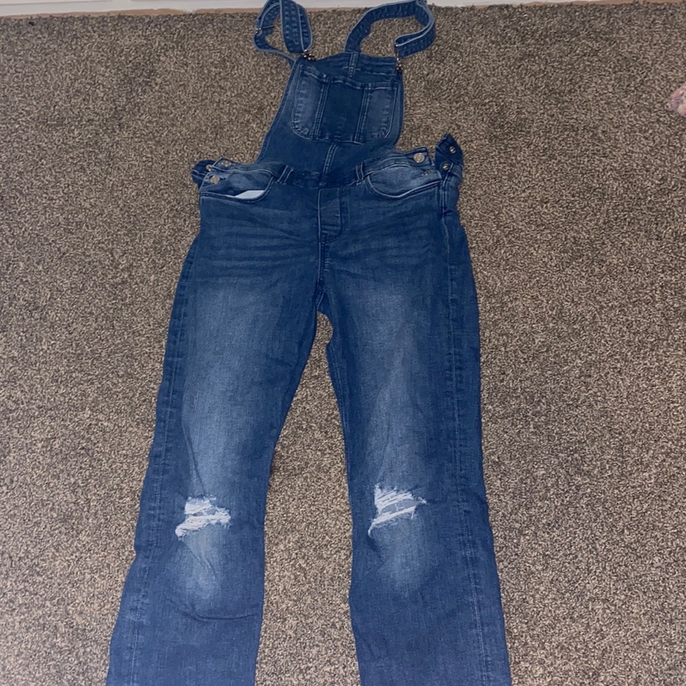 H&M Medium Wash Denim Overalls